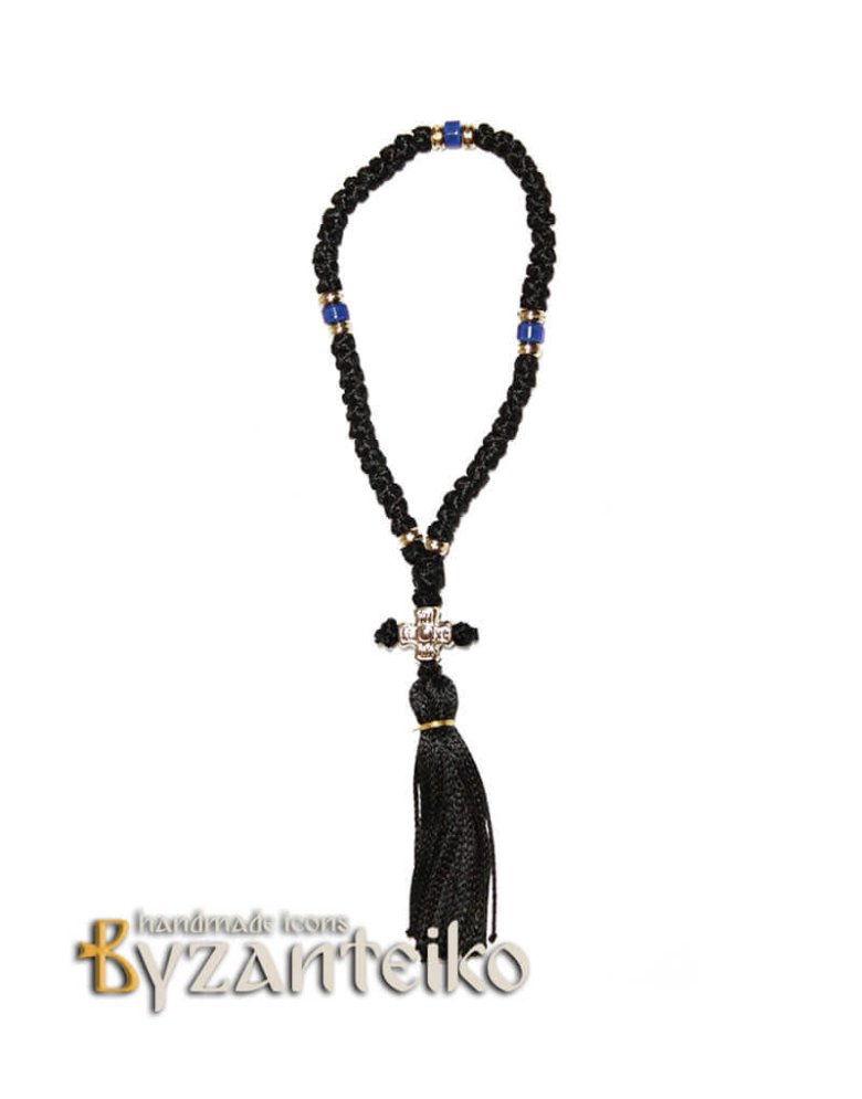 Prayer rope Komboskini 50 knots viscose with beads
