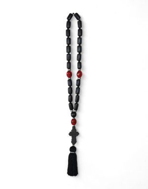 Mount Athos pendant with wooden beads