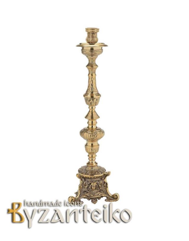 Bronze carved candlestick.