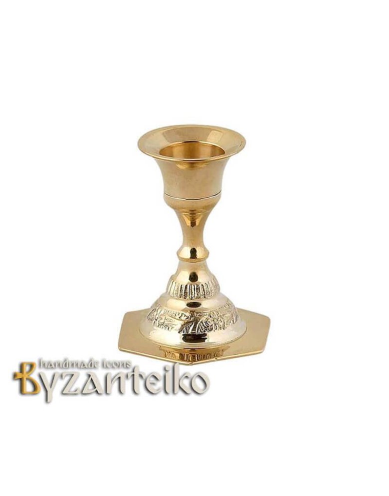 Bronze unicorn candlestick.
