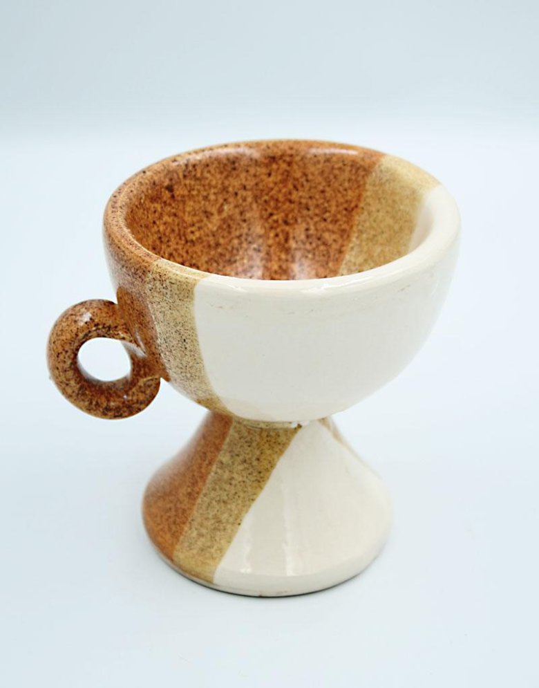 Two-color Clay Household Incense Burner (White-Brown)