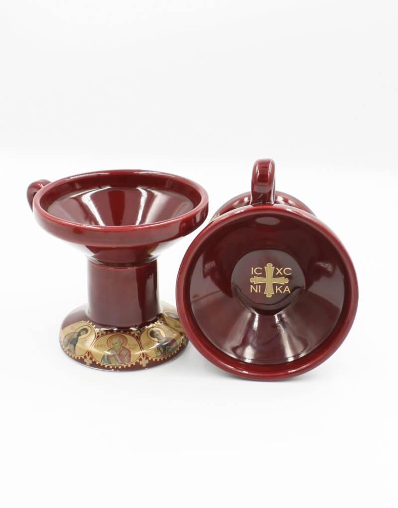 Two-color Clay Household Incense Burner (White-Brown)