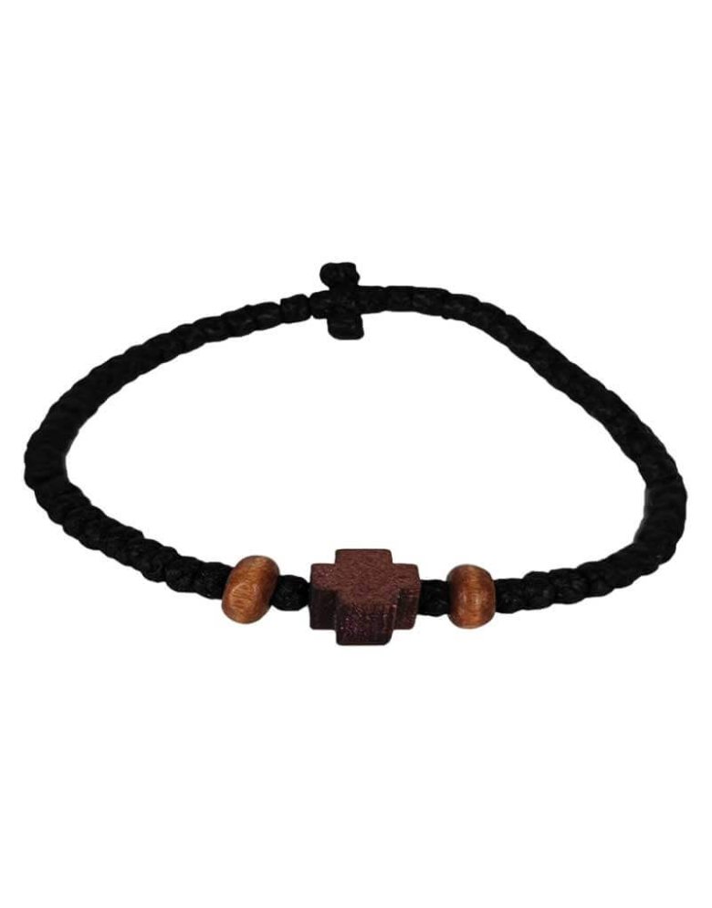 Komboskini waxed with wooden cross
