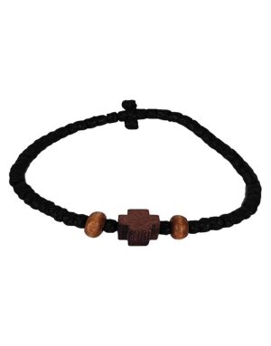 Komboskini waxed with wooden cross
