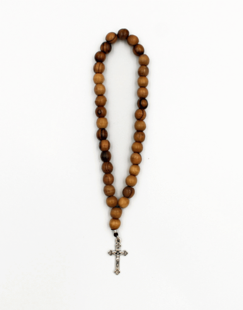 Prayer Rope 33 beads Jerusalem From Olive Wood