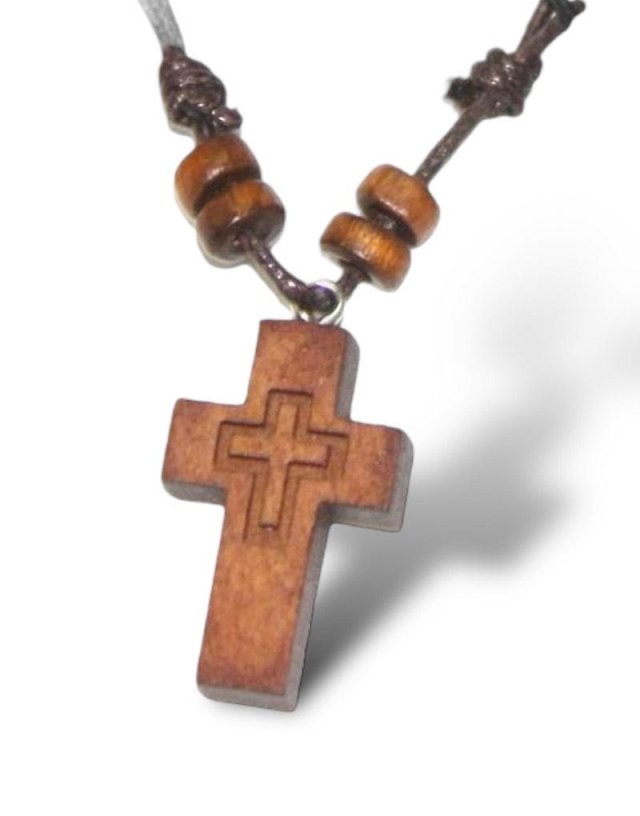 Wooden Cross Necklace