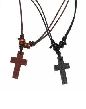 Wooden Cross Necklace