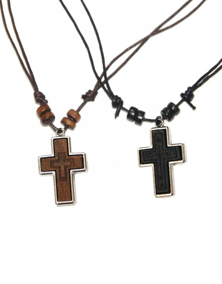 Wooden Cross Necklace
