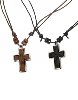Wooden Cross Necklace